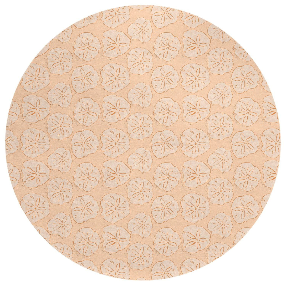 Seabreeze Sz10 Orange Coastal Rug Round 8' X 8'