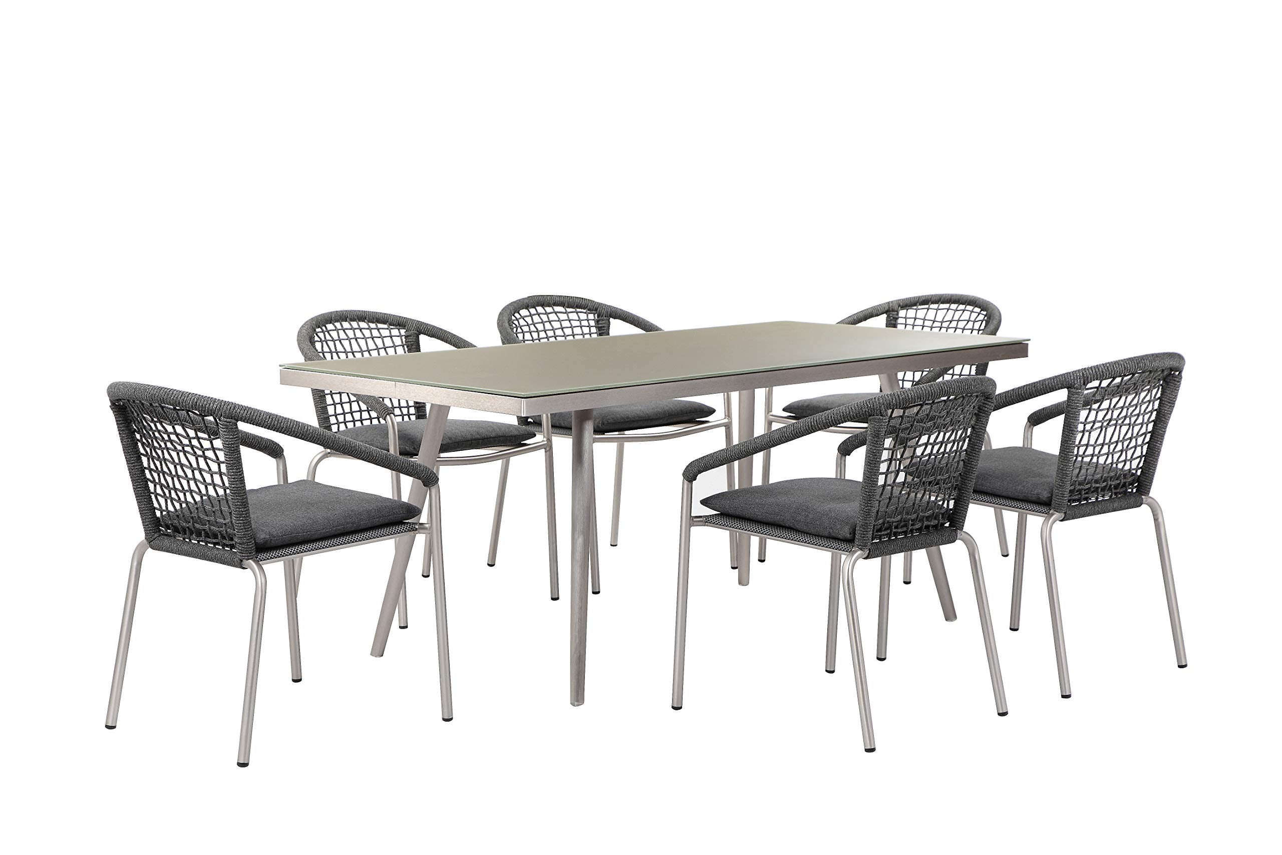 Pangea Home X-Chelsea 7 Dn Gry Dining Set, Grey
