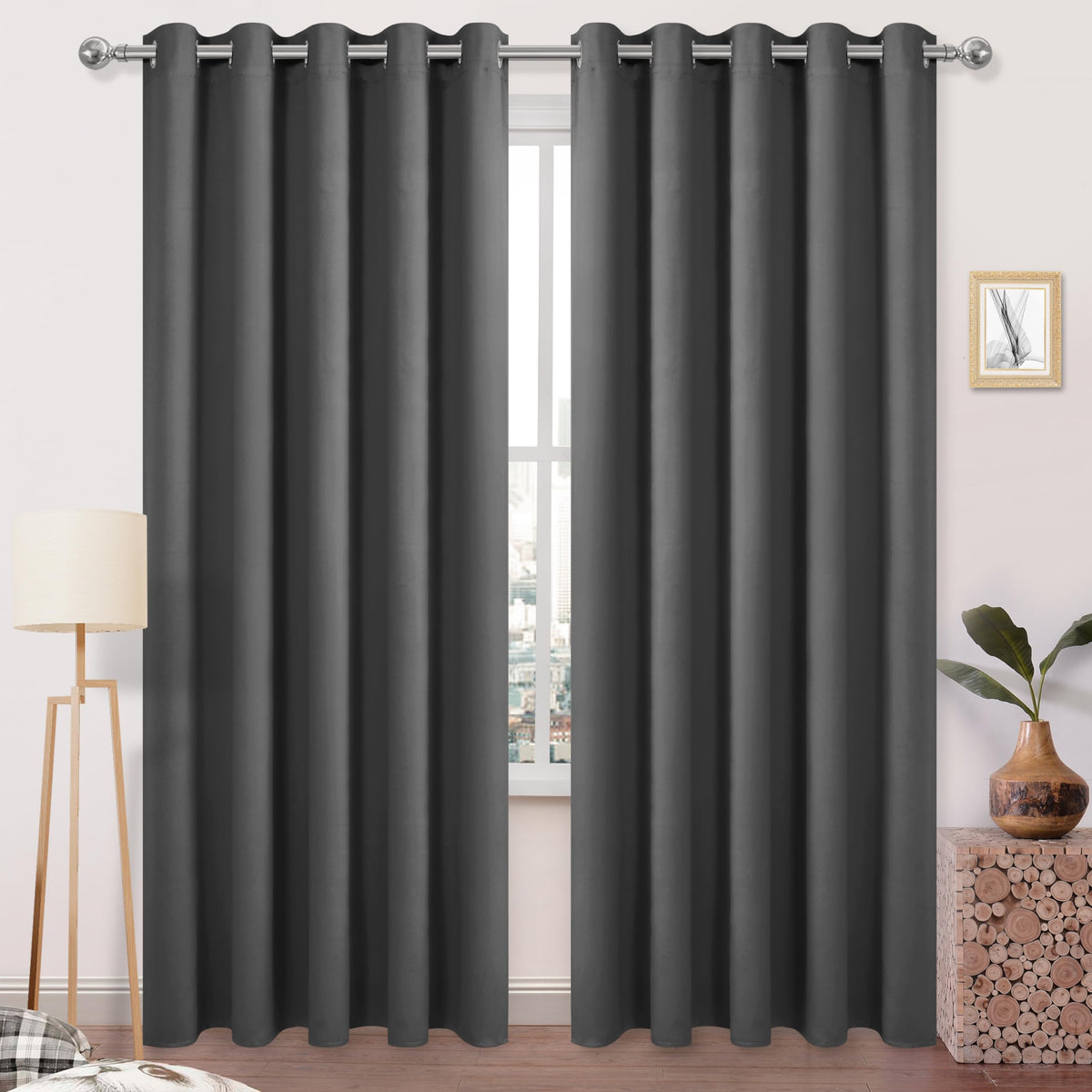 Dwcn Blackout Curtains 84 Inches Long, 60 Wide Curtains For Living Room, Room Darkening Thermal Light Blocking Curtain - W60 X L