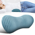 Lumbar Support Pillow - Memory Foam For Low Back Pain Relief, Ergonomic Streamline Car Seat, Office Chair, Recliner And Bed (Blu