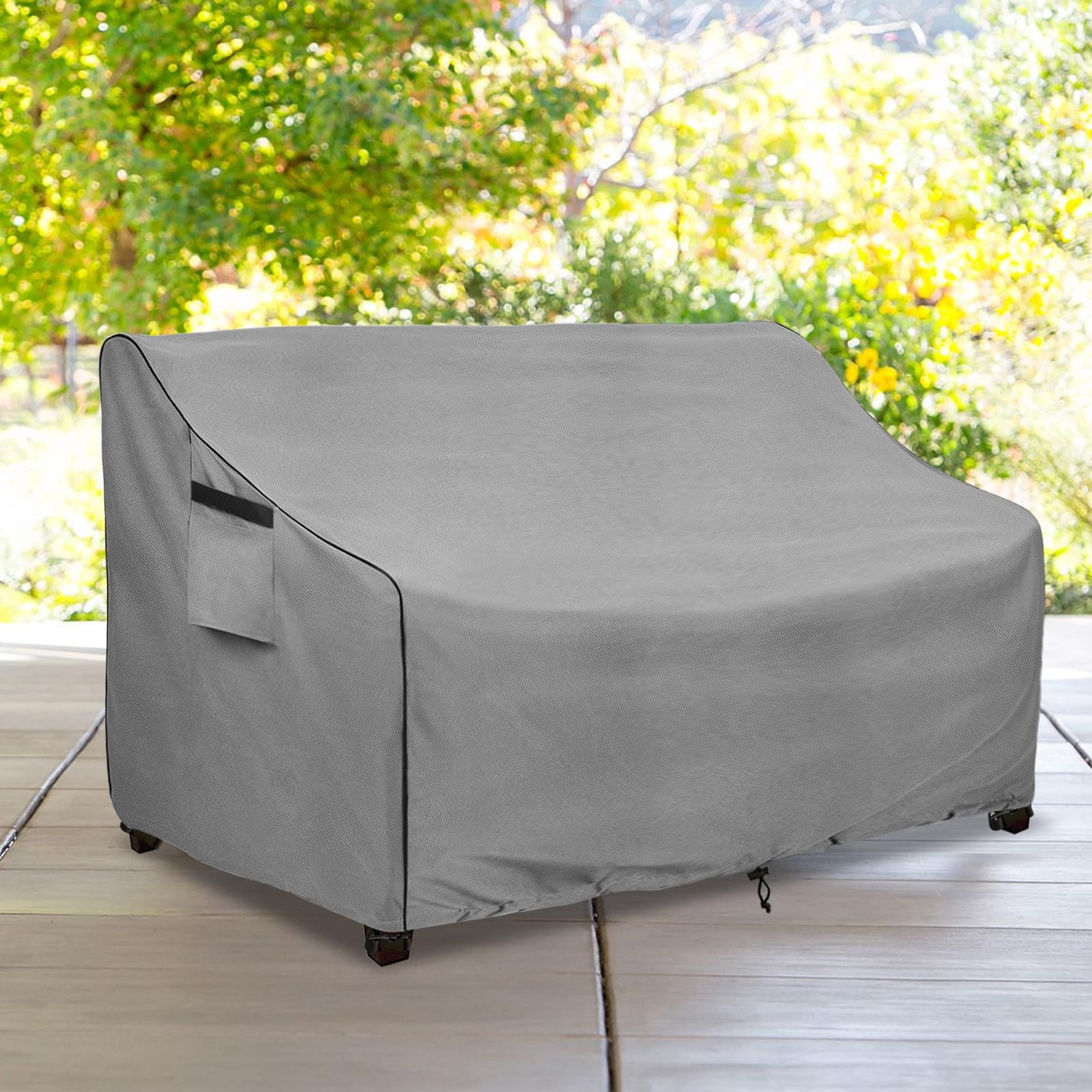 Okcool Heavy Duty Patio Sofa Cover, 100% Waterproof 3-Seater Outdoor Sofa Cover Fits Up To 76W X 32.5D X 33H Inches, Lawn Patio