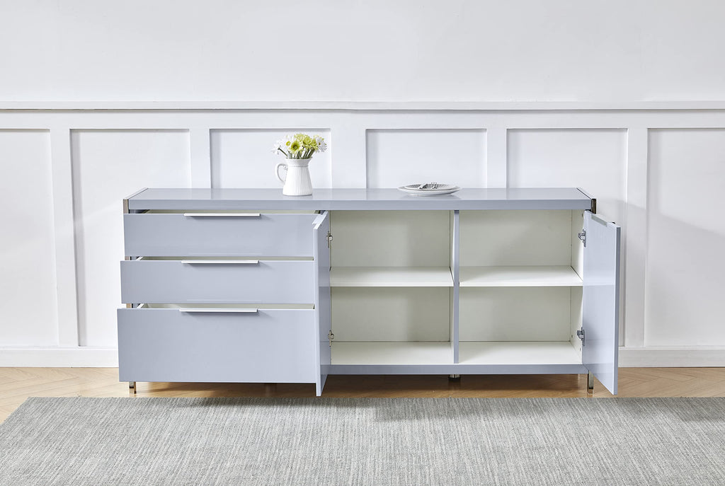 Best Quality Furniture Ac13-A Cabinet, Light Gray