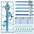 Sayglossy 40 Set Christmas Winter Gifts Bulk Winter Themed Ballpoint Pen Cute Snowman Penguin White Bear Party Gift with Inspira