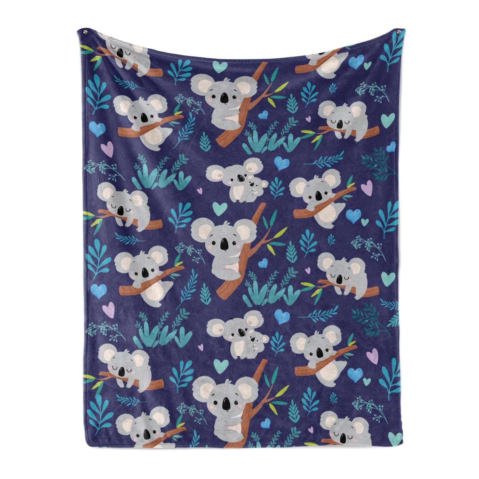 Koala Blanket Soft Flannel Lightweight Koala Throw Blanket Mushroom Present For Kids Girls Boys All Season Animals Blankets For