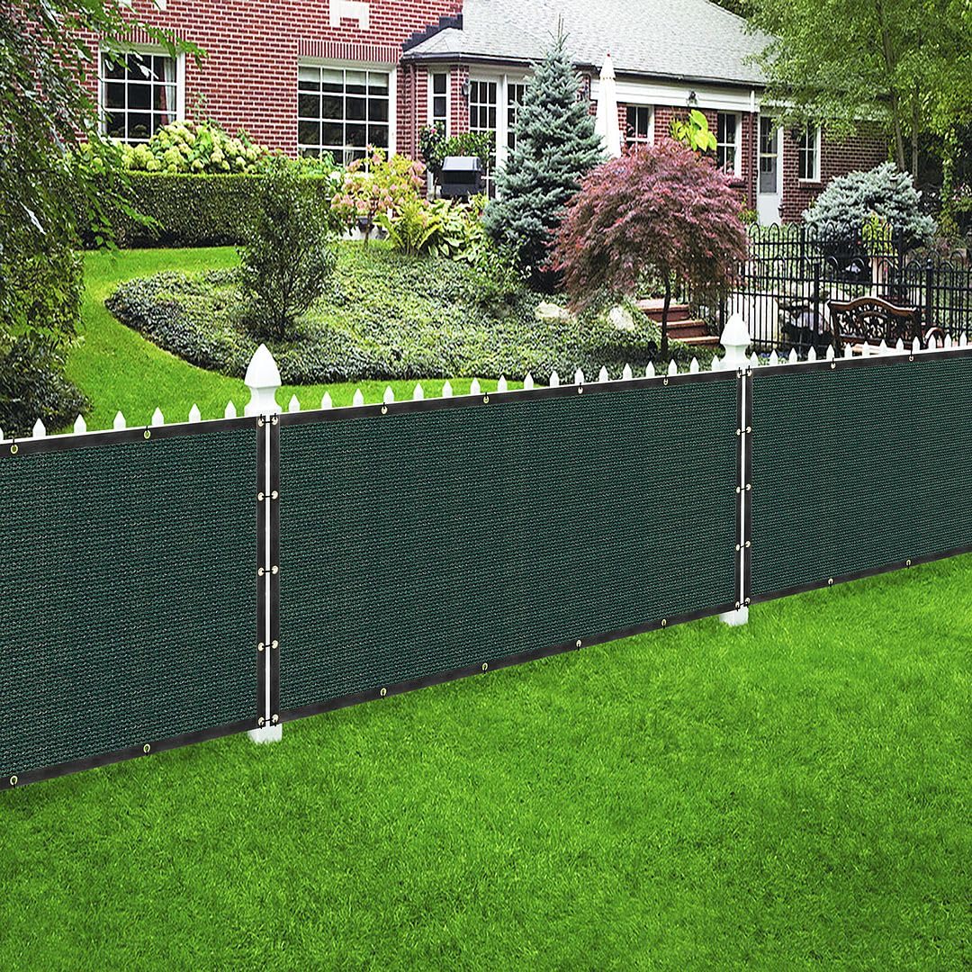 3' X 84' Green Privacy Screen Fence Cover Panel Shade Cloth Fabric For Chain Link Fence Gate Balcony Deck Patio Pool Railing Por