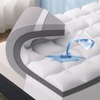 Bedsure 4.5 Inch Memory Foam Mattress Topper Twin Size, Dual Layer 2.5 Inch Gel Memory Foam & 2 Inch Waterproof Pillow Top Cooling Mattress Pad With 8-21 Inch Deep Pocket, Medium Support