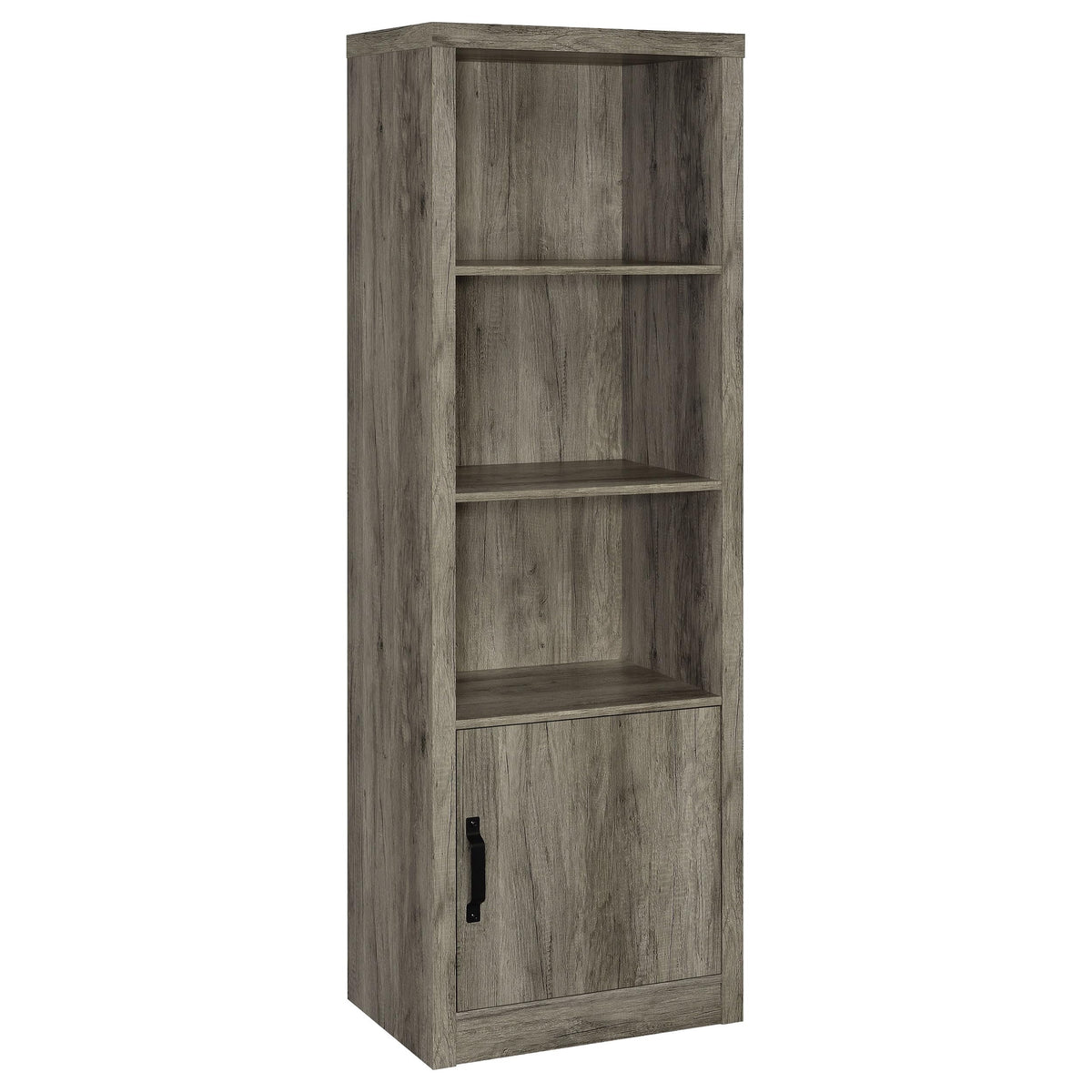 Coaster Home Furnishings Burke 3-Shelf Media Tower With Storage Cabinet Grey Driftwood