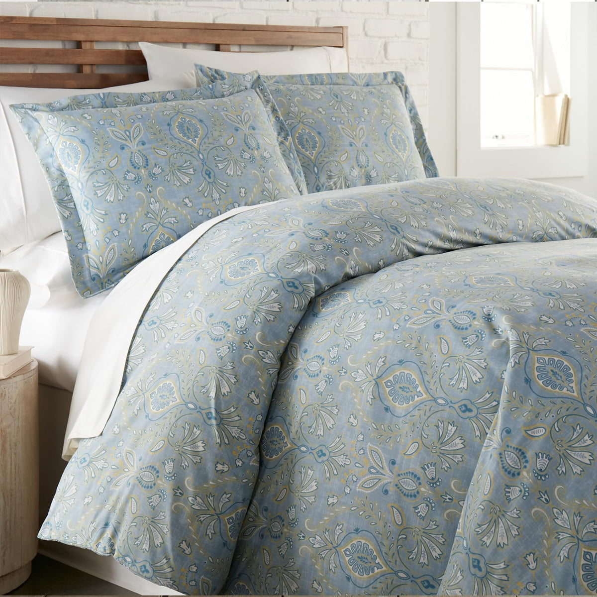 Southshore Fine Living, Inc. Paisley Grace Collection - Full/Queen Comforter Set, Premium Bedding, All-Season Down Alternative,