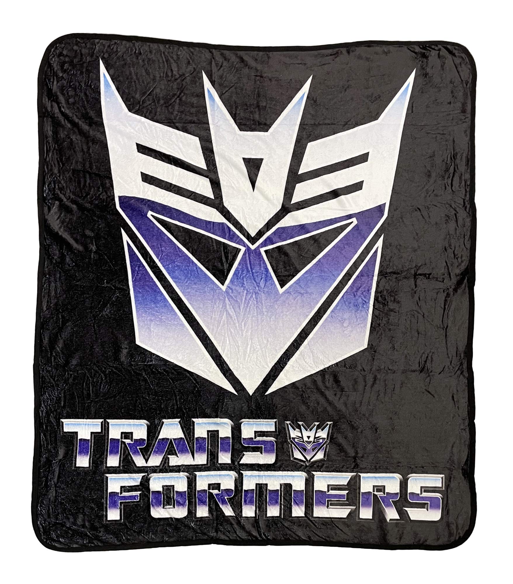Transformers Hasbro Decepticon Symbol 80'S Cartoon Printed Plush Throw Blanket