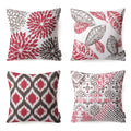 Phantoscope Set of 4 New Living Series Decorative Throw Pillow Case Cushion Cover, Red, 18'' x 18'' inches, 45cm x 45cm