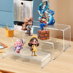 Jusalpha 3 Pc Large Clear Acrylic Riser Set, Acrylic Display Risers Shelf Showcase Fixtures For Jewelry, Display Stand For Amiib