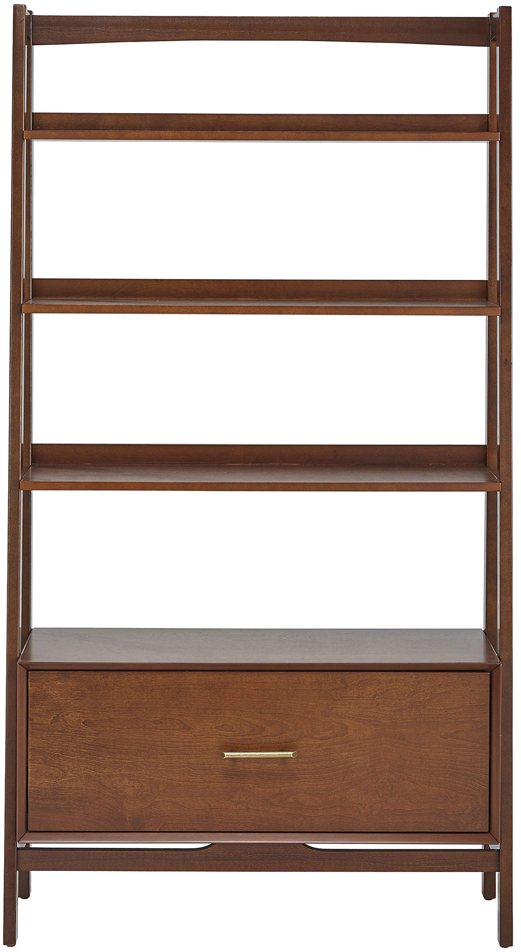 Crosley Furniture Landon Large Bookshelf Etagere, Bookcase Storage with Shelves and File Drawer, Mahogany