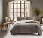 UGG Blissful Comforter Set Queen Down Alternative Polyester Light Brown Fawn