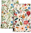 Miss Adola Microfiber Kitchen Towels - Set of 2 Dish Towels for Kitchen 18 x 26 Inch Home Decoration Red Flower Grass Cute Sprin