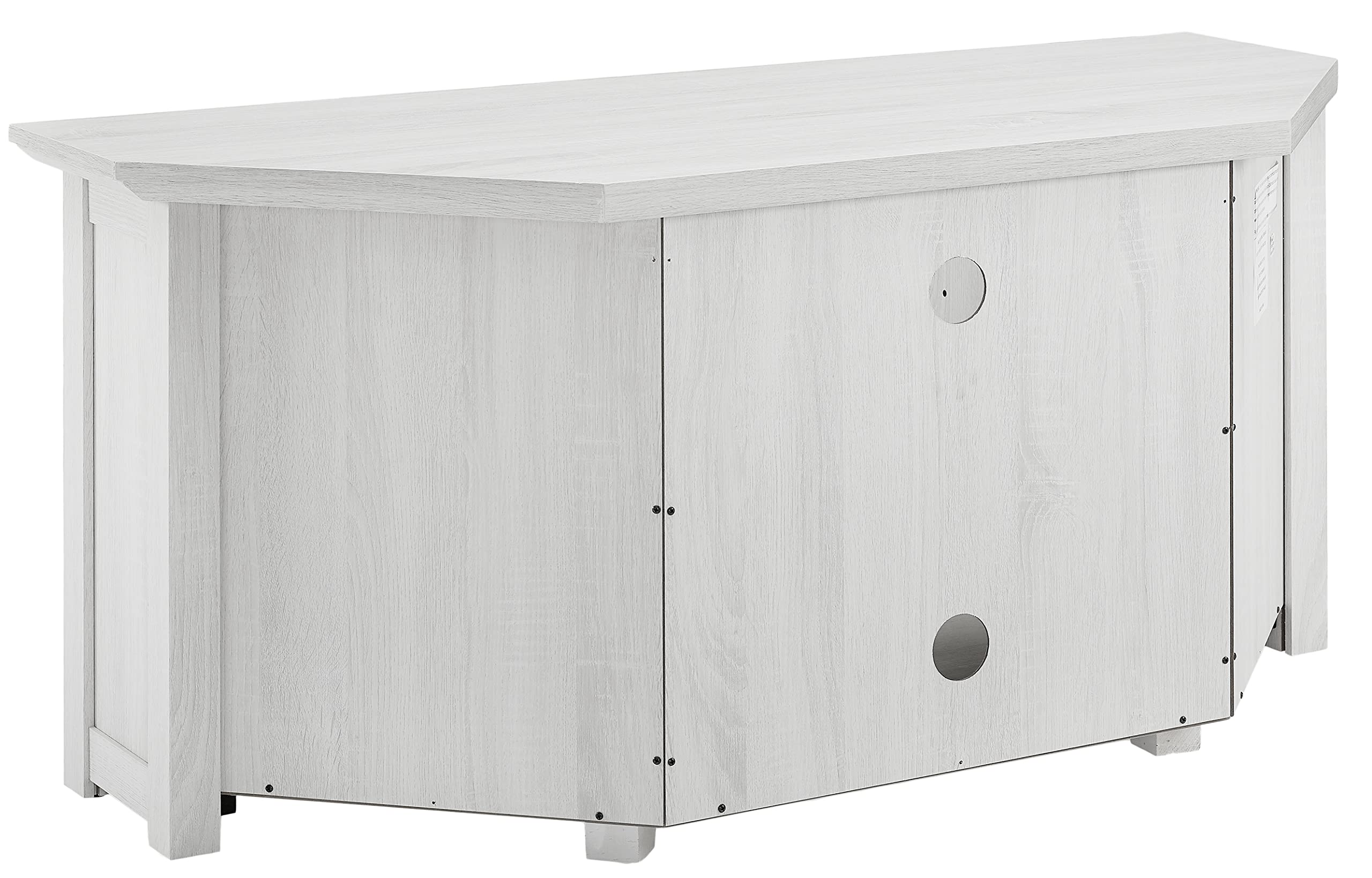 Crosley Furniture Camden TV Stand for 50+ inch TVs, Entertainment Center with Adjustable Storage Shelves, Whitewash