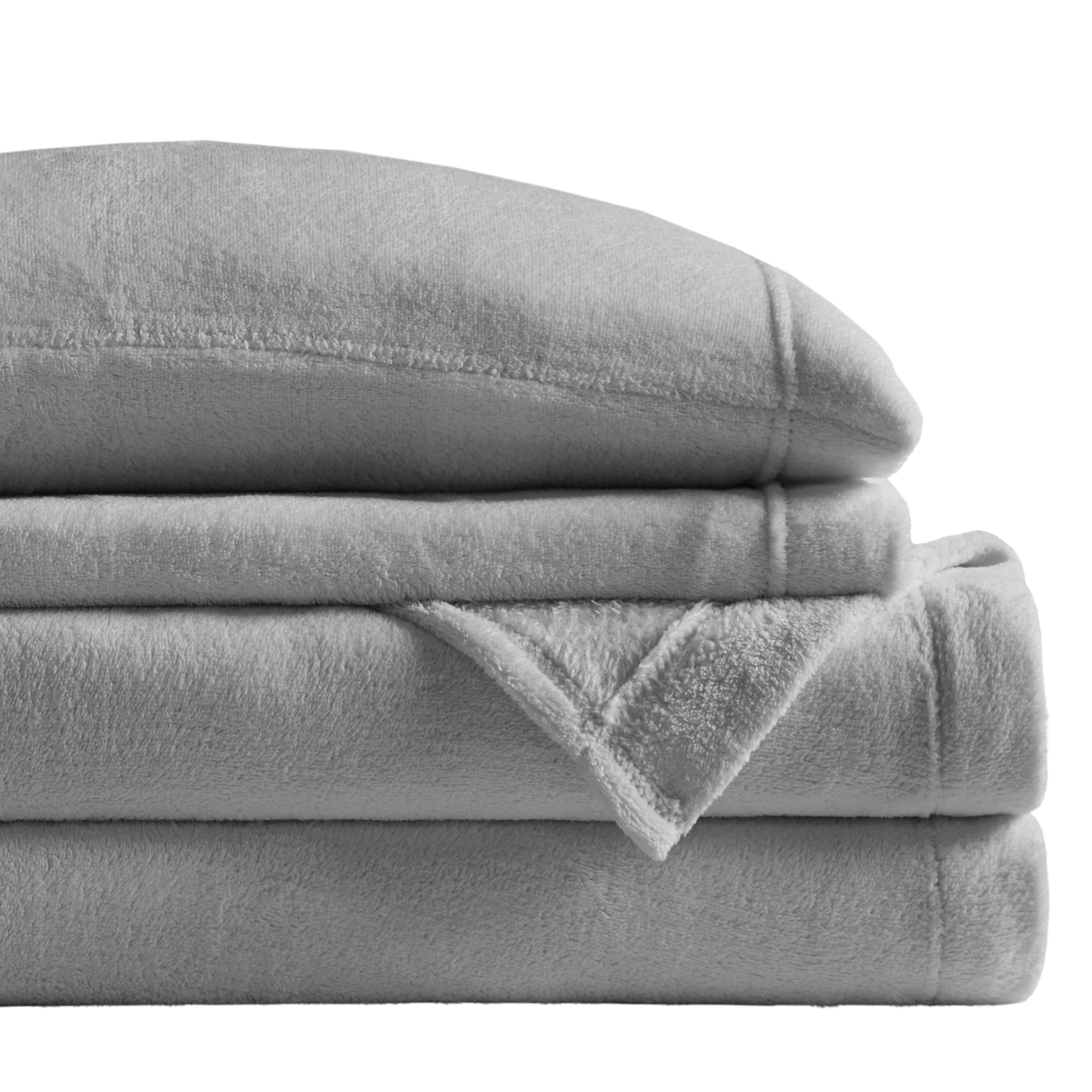 Sleep Philosophy True North Soloft Plush Bed Sheet Set, Wrinkle Resistant, Warm, Soft Fleece Sheets with 14 Deep Pocket Cold Sea
