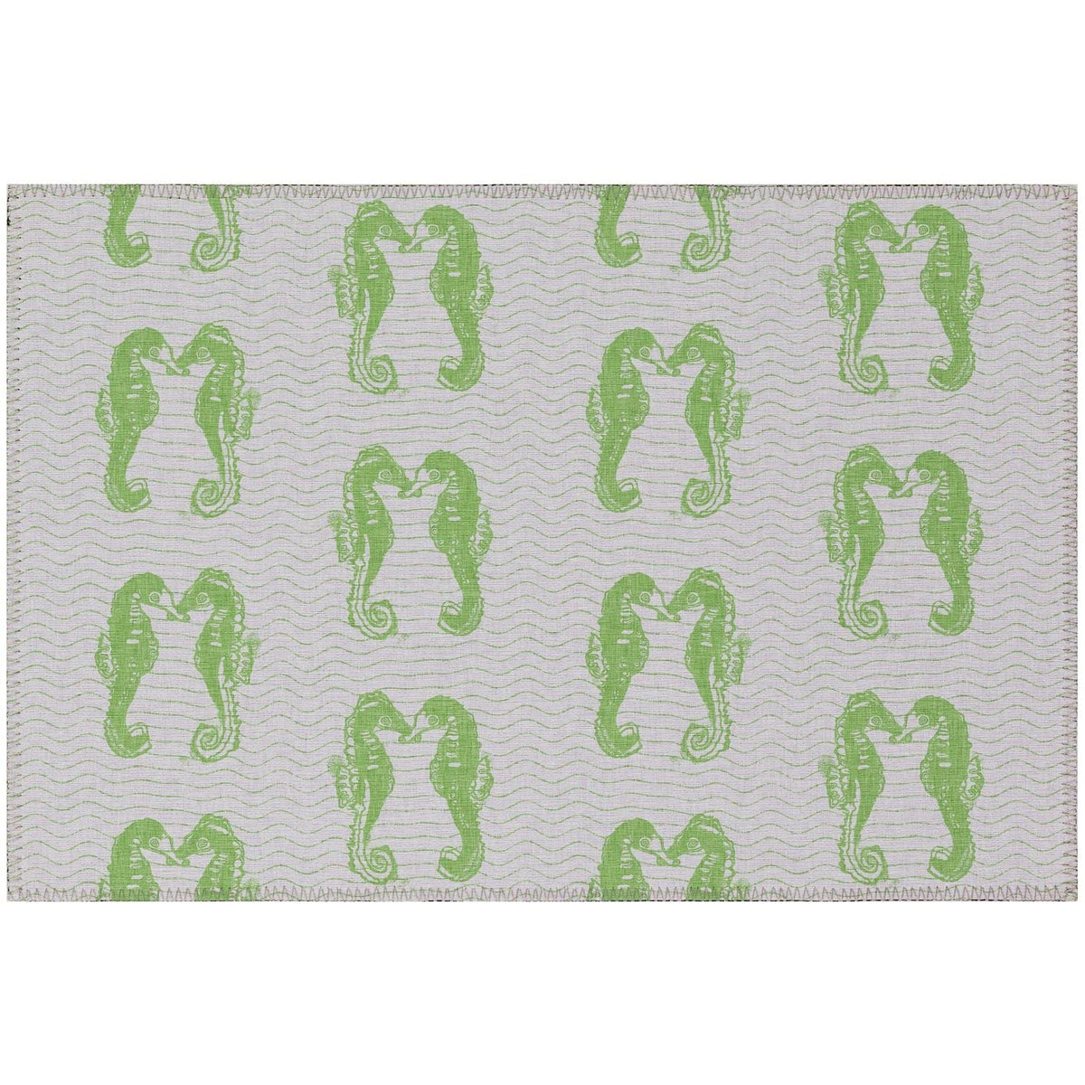 Seabreeze Sz15 Green Coastal Rug Rectangle 8' X 10'