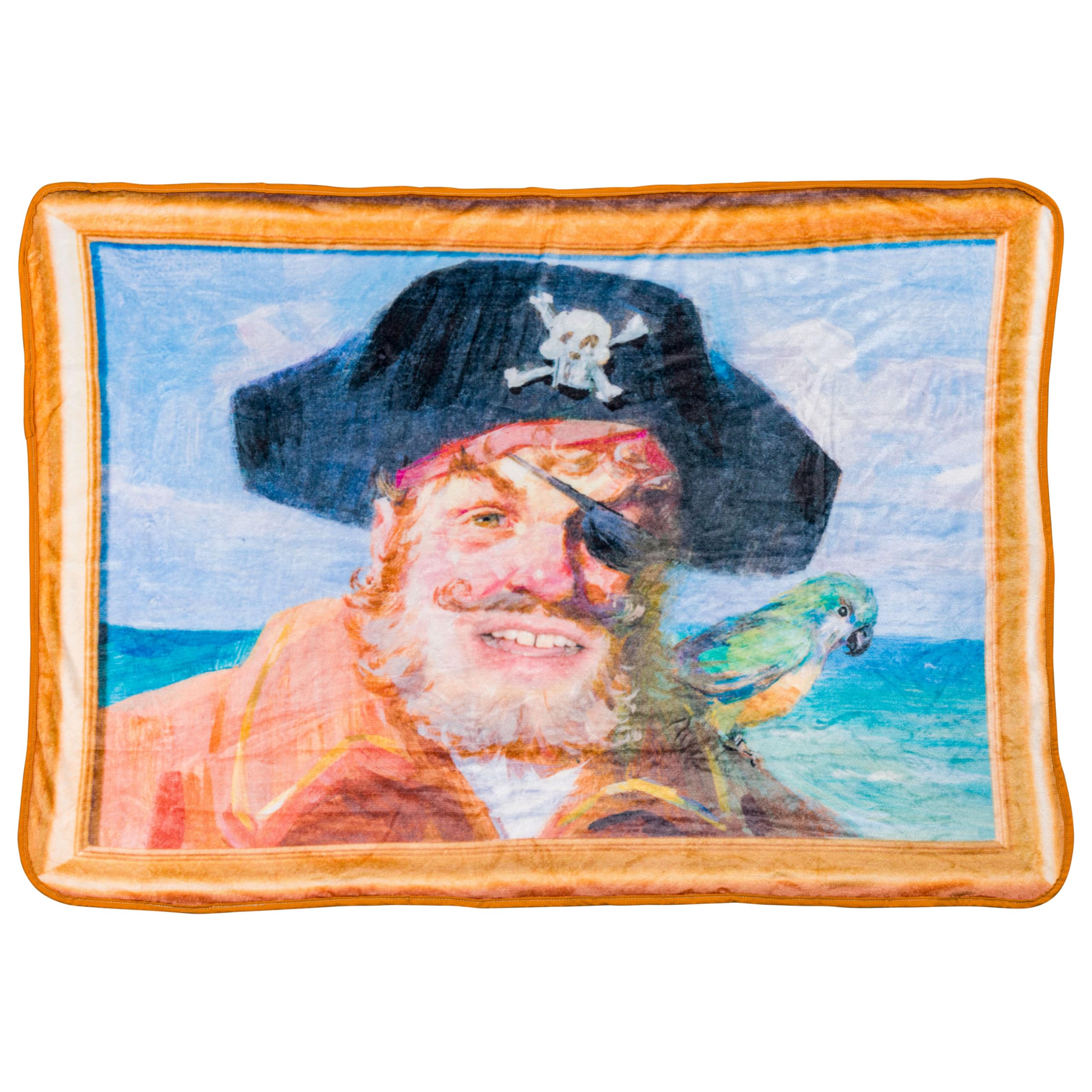 Silver Buffalo Spongebob Squarepants Featuring Captain Painty The Pirate 45' X 60' Fleece Throw, Soft And Cozy Blanket, 180 Gs