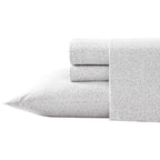Laura Ashley Home - Queen Sheets, Cotton Flannel Bedding Set, Brushed For Extra Softness & Comfort (Chelsie Vine Grey, Queen)