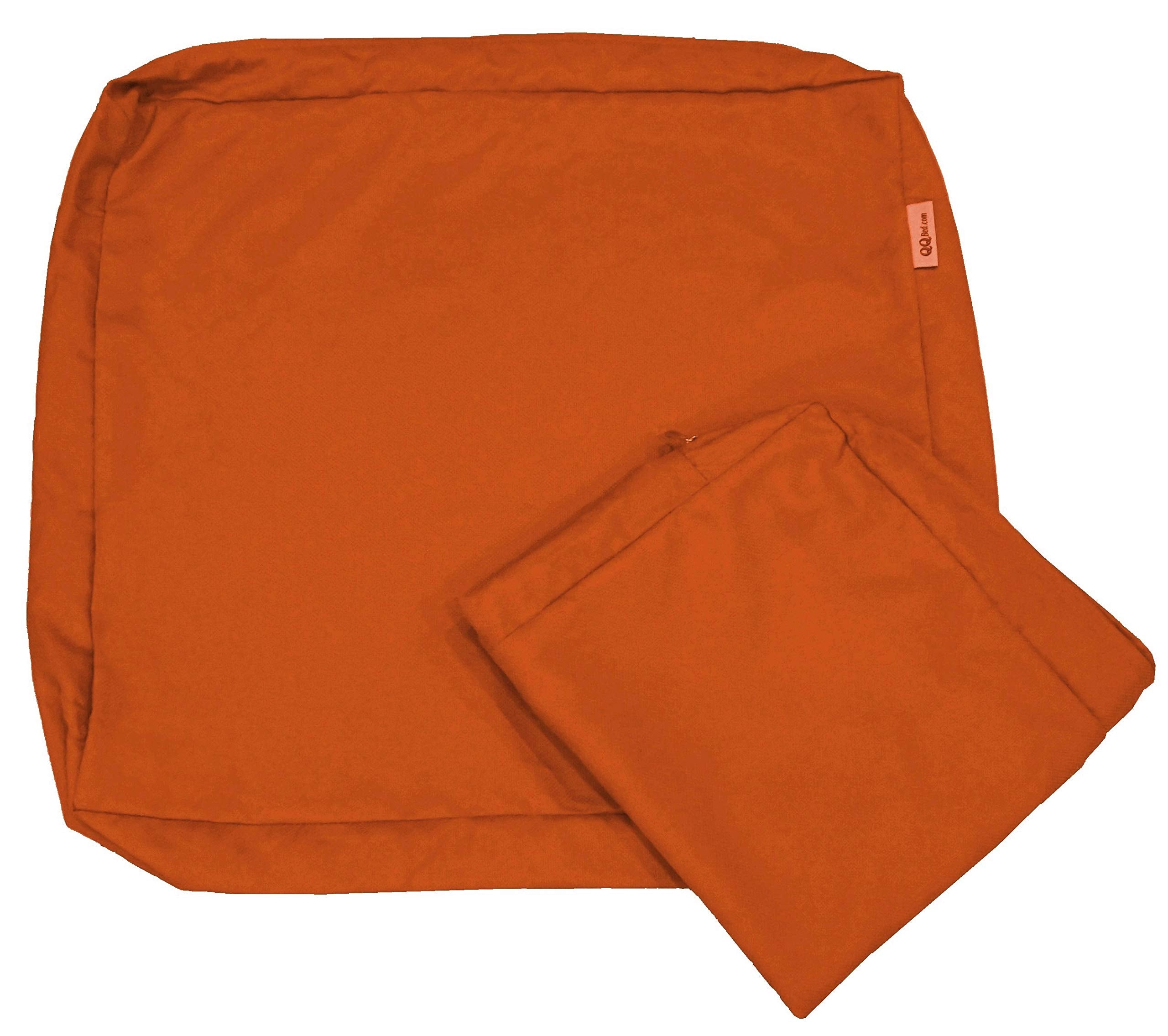 Qqbed 2 Pack Outdoor Patio Chair Pillow Seat Water-Resistant Cushion Covers In Rust Color 24'X22'X4' - Replacement Covers Onl