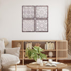 Tatuo 4 Pcs Wood Wall Art Wall Decor Farmhouse Wall Decor For Living Room Wooden Decorative Wood Panels Modern Wall Plaque For H