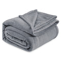 Bedsure Fleece Bed Blankets Queen Size Grey - Soft Lightweight Plush Fuzzy Cozy Luxury Blanket Microfiber, 90X90 Inches