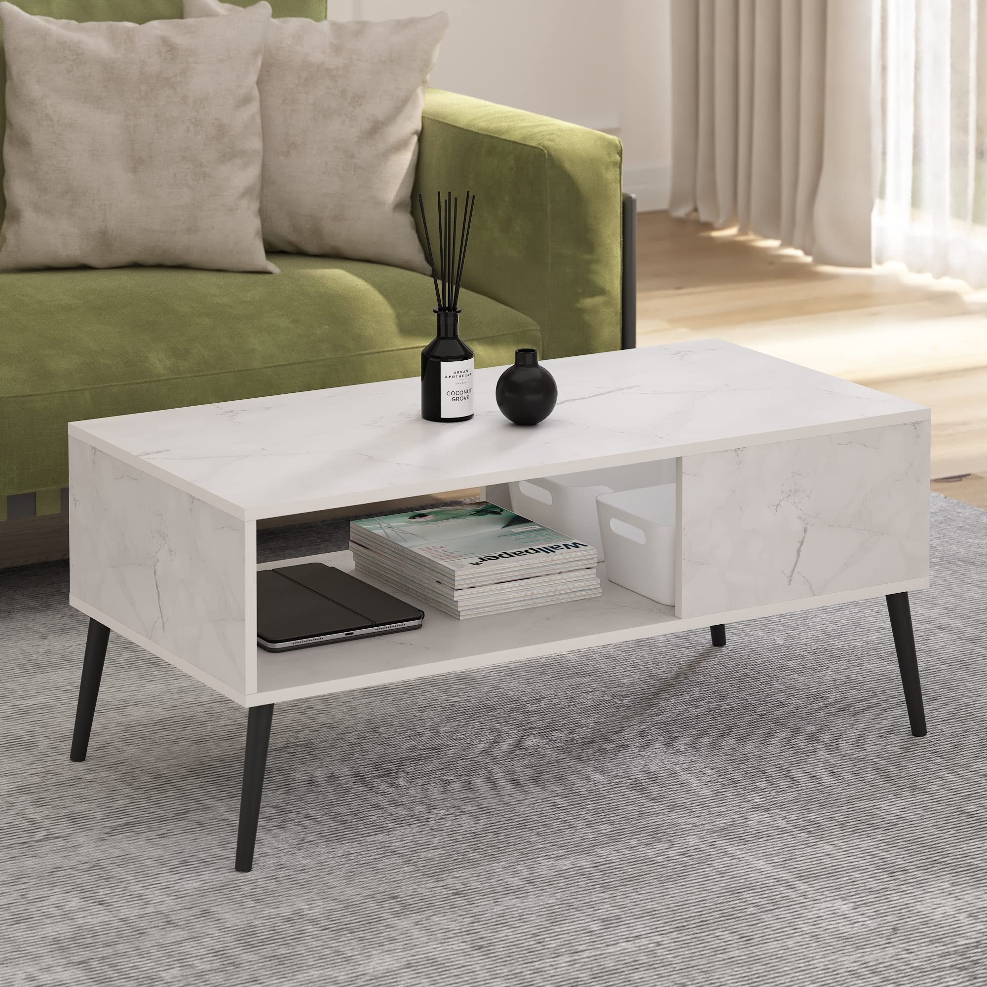 Furinno Claude Mid Century Style Coffee Table