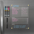 Visibly Magnetic Acrylic Chore Chart For Fridge, Includes 4 Magnetic Wet-Erase Markers For Refrigerator, 9' X 12'. Put Those K