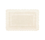 Laura Ashley Crochet Cotton 21X34 Bath Rug, Ivory