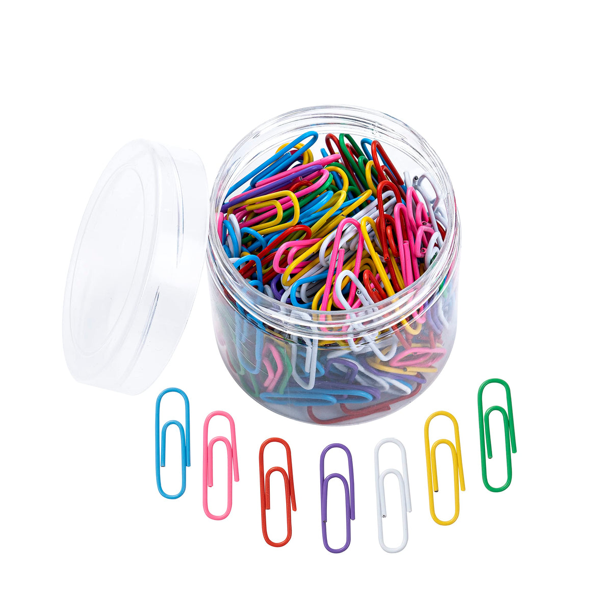 200 Paper Clips 28Mm Colorful Paper Clips,Small Paper Clips Reusable Paper Clips For School, Office, Folders, Bookmarks, Diy Alb