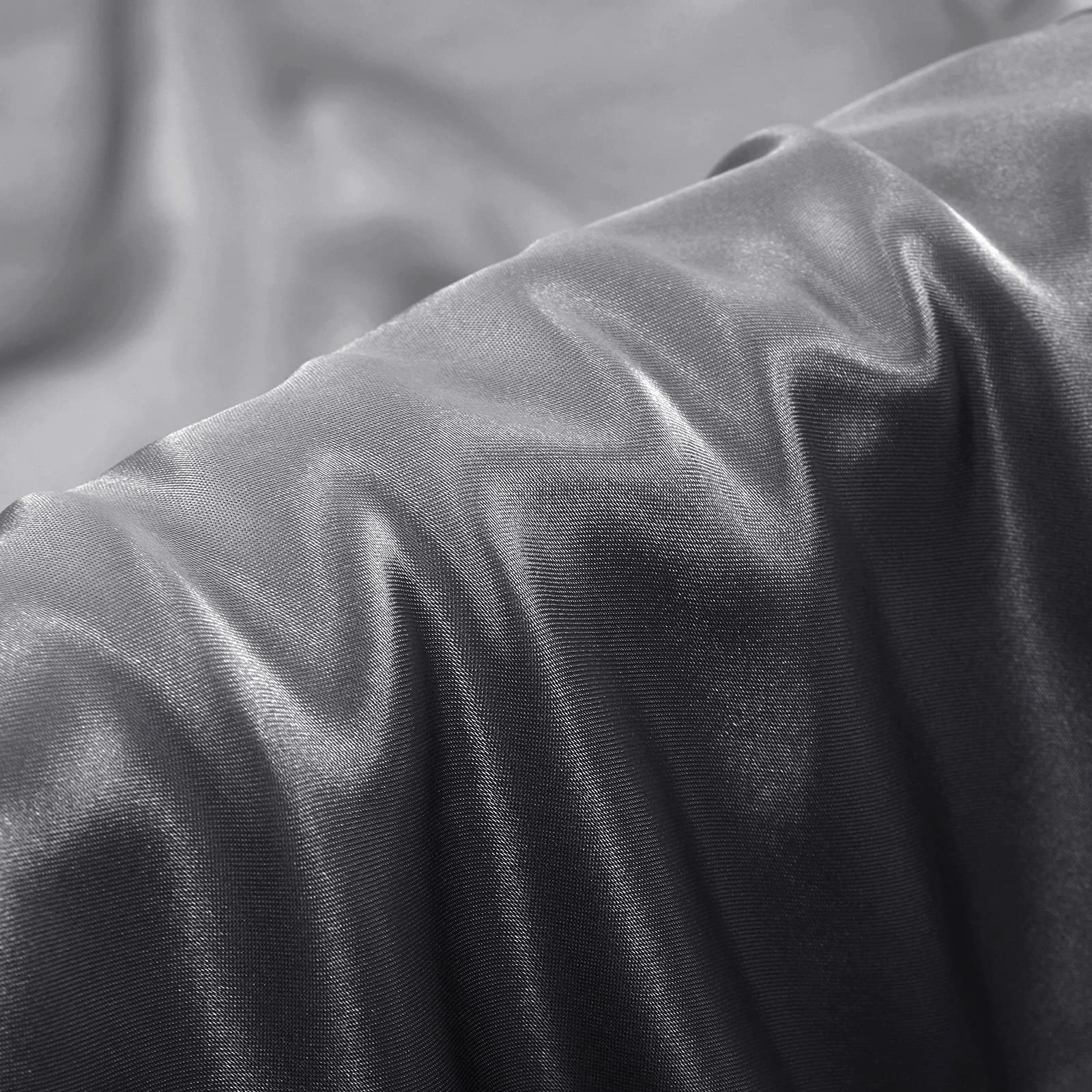 Aormenzy Satin Body Pillow Cover Set Of 2, 20X54 Inches Dark Grey Body Pillow Case For Adults, Silky Soft & Cooling Body Pillow
