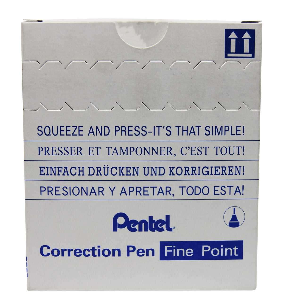 Pentel Micro Correct Correction Fluid Pen Needle Point Precision Tip 12Ml Fine Ref Zl31-W [Pack Of 12]