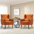 cinkehome Accent Chairs Set of 2 for Living Room, Chenille Upholstered Mordern Armchair, Comfy Soft Padded Lounge Reading Arm Ch