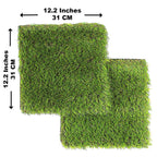 Lulind - Artificial Grass Square Tiles, 12.2 X 12.2 Inch (2 Pack)