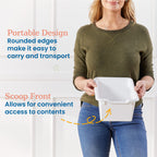 Ecr4Kids Scoop Front Storage Bins, Multipurpose Organization, White, 10-Piece