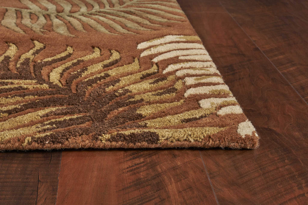HomeRoots 30' X 50' Wool Rust Area Rug