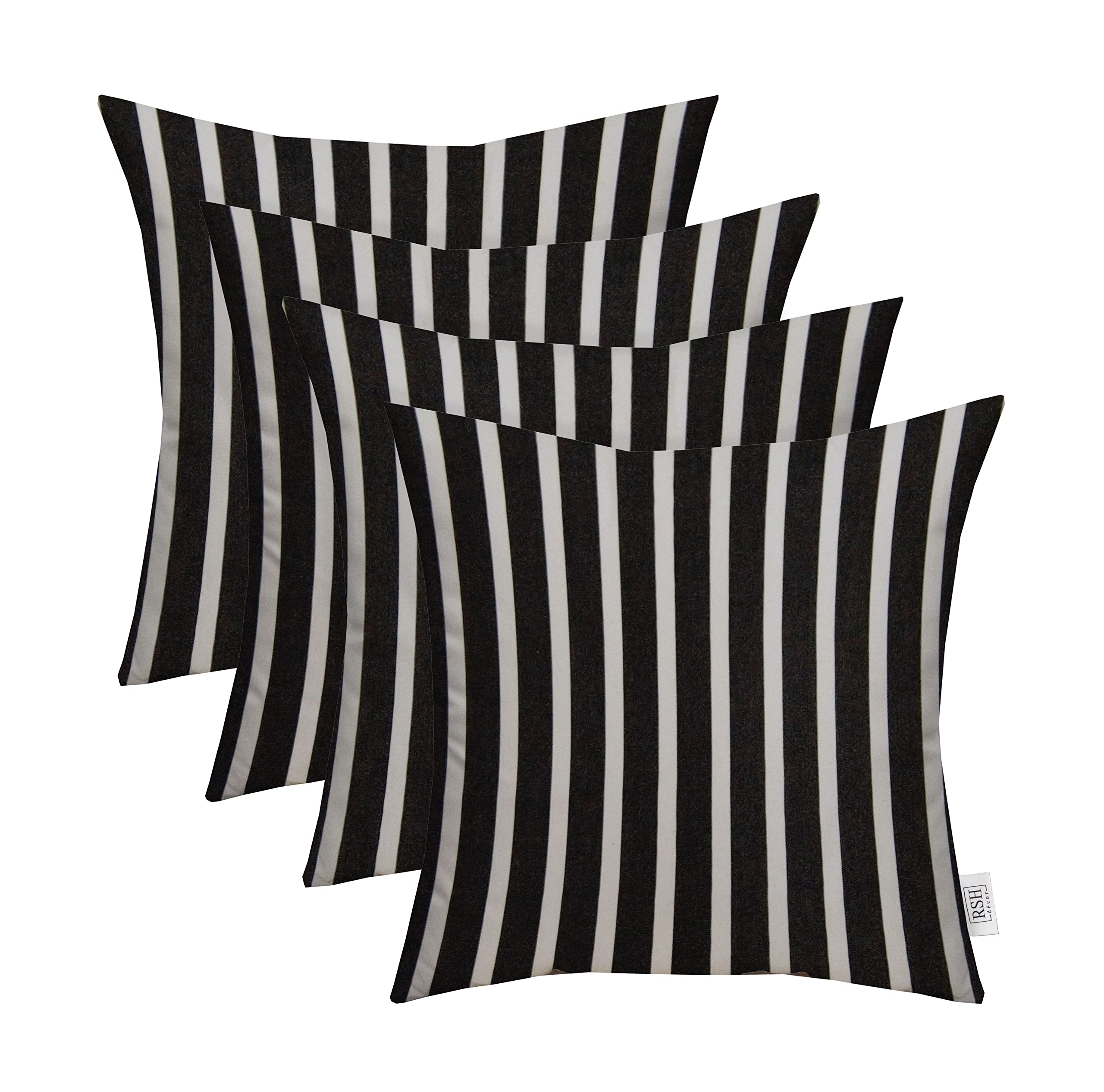 Rsh Decor: Sunbrella Square Throw Pillows Set Of 4 | 20' X 20' | Water And Fade-Resistant Performance Fabric | Outdoor Decorat