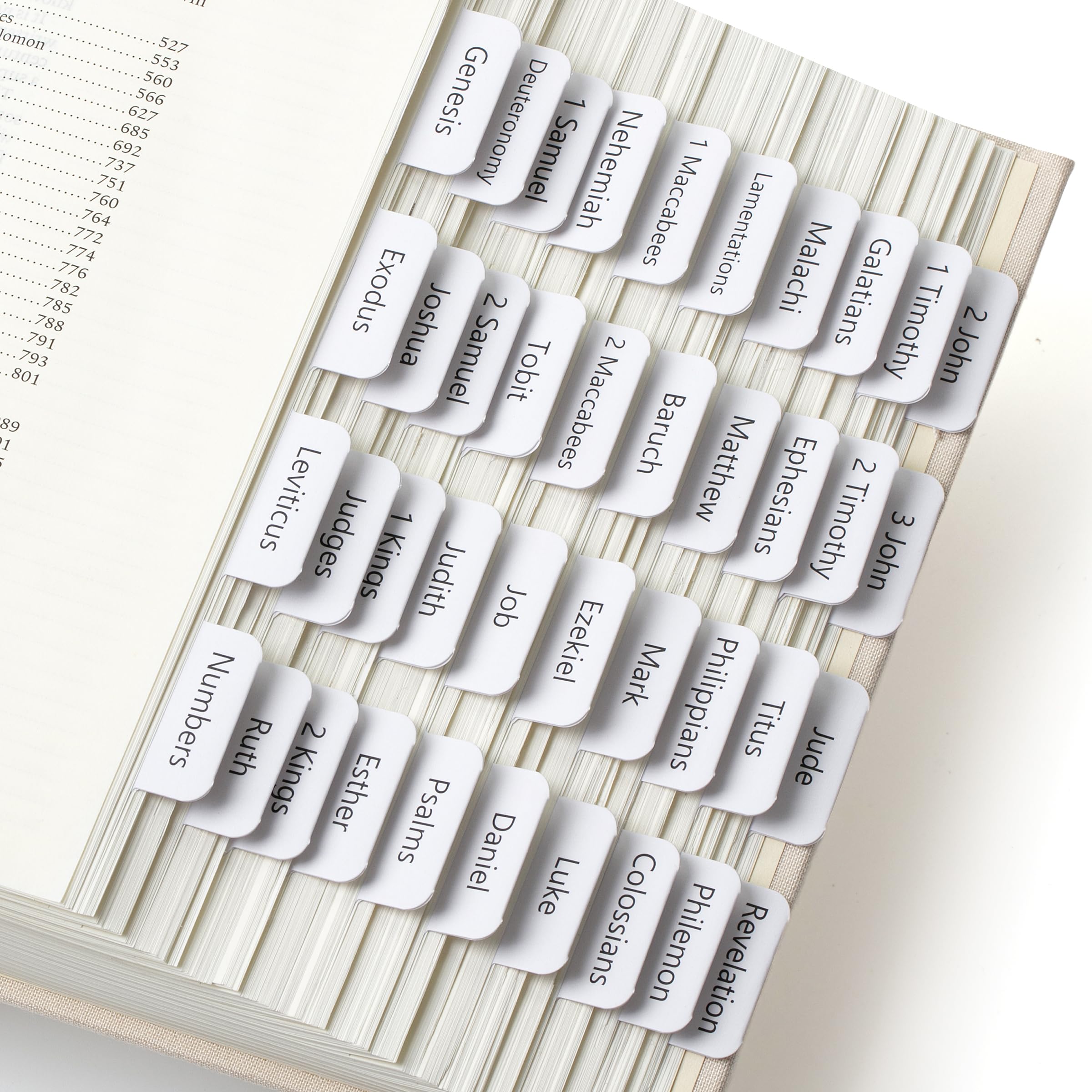 Mr. Pen Bible Tabs - Laminated, 75 Tabs, White, For Women & Men'S Study Bibles