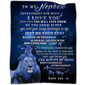 Tgruihm To My Nephew Blanket From Aunt Uncle, Lion Blanket For Nephew, Nephew Gifts From Uncle, Nephew Birthday Christmas Idea G