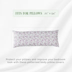 Elegant Comfort Ultra Soft 1-Piece Set Floral Print Pillowcases - 1500 Premium Hotel Quality Microfiber, Soft And Smooth Hidden Zipper Closure 1-Piece Pillow Covers - Body Pillowcase, Paisley Purple