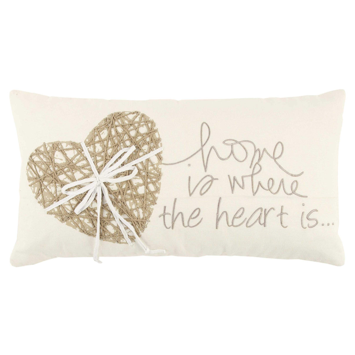 Rizzy Home | T13306 | 11&quot;X21&quot; Light Blue Heart Decorative Pillow | Poly Fill