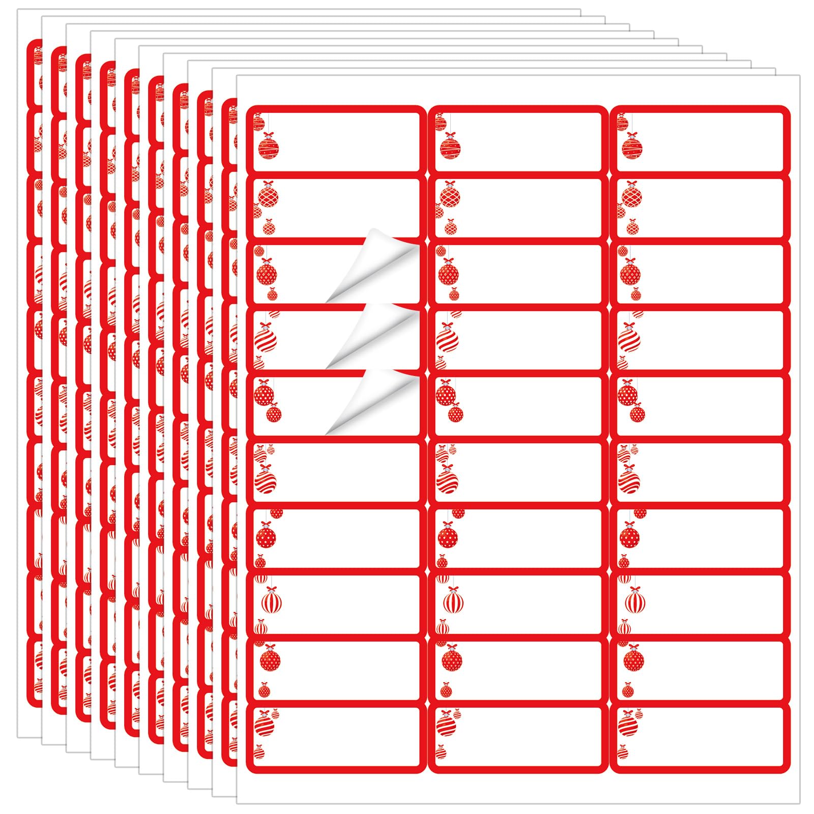 Spiareal 750 Pcs Christmas Address Labels 1 x 2.625 Inch Mailing Label Winter Foil Printable Gift Tags Compatible with Laser and