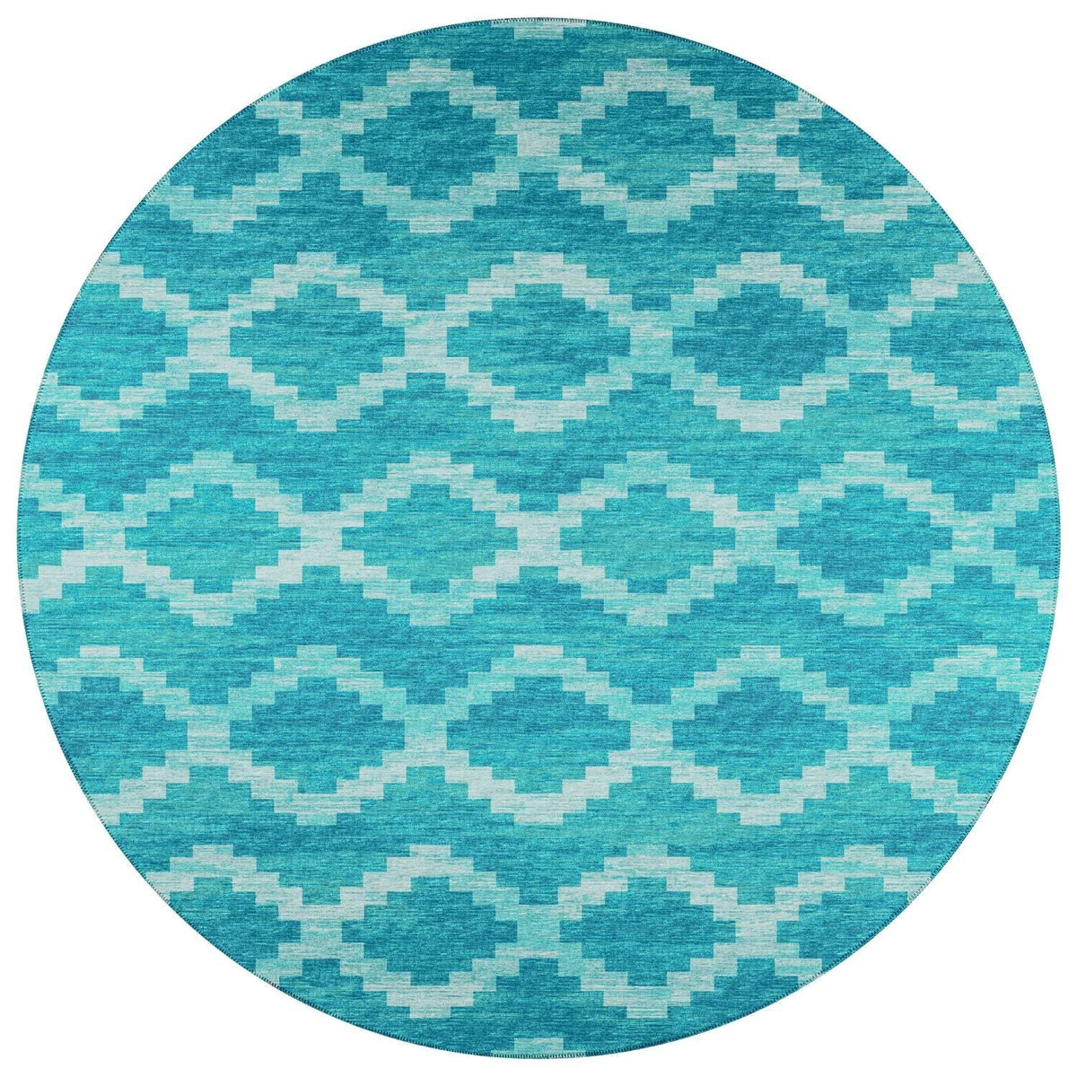 Sedona Sn9 Blue Bohemian Rug Round 4' X 4'