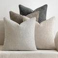 Miulee Pack Of 4 Couch Throw Pillow Covers 16X16 Inch Neutral Soft Decorative Chenille Pillow Covers Farmhouse Cushion Covers Fo
