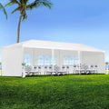 10'X30' Outdoor Party Tent, Large Tents For Parties, Wedding, Birthday, White Canopy Tent With 5 Removable Sidewalls & Transpare