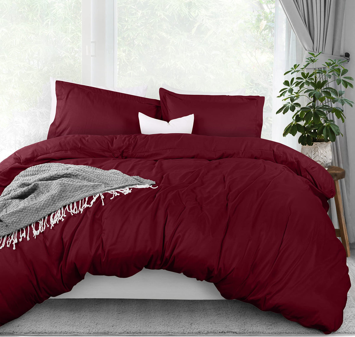 Utopia Bedding Duvet Cover Queen Size Set - 1 Duvet Cover With 2 Pillow Shams - 3 Pieces Comforter Cover With Zipper Closure - U