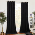 Nicetown Halloween Velvet Curtains 108 Inches Long, Insulated Velvet Curtains For Patio, Solid Heavy Matt Drapes, Extra Long Win