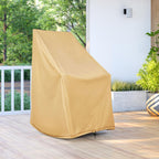 Shine Company Weatherproof Outdoor Rocking Chair Cover, 100% Woven Polyester, Elastic Cord With Toggle, Apricot Crush