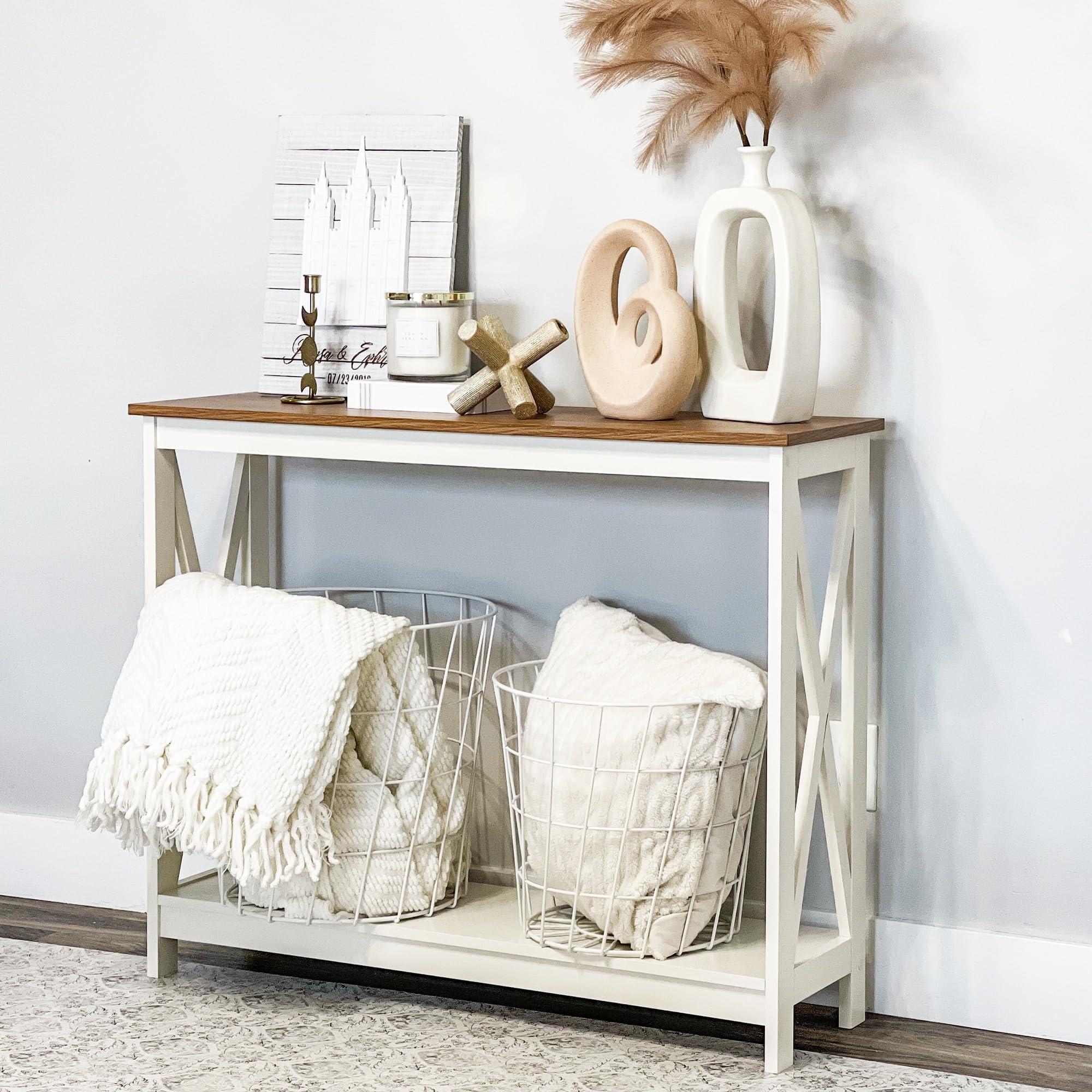 PHI VILLA Console Tables for Entryway - Narrow Sofa Tables for Living Room, Entryway Table