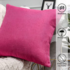 Otostar Outdoor Waterproof Throw Pillow Covers 20X20 Inch Garden Decorative Pillow Covers Outdoor Pillowcase Square Cushion Case
